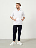 Beyaz Oversize Pamuklu Sweatshirt
