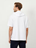 Beyaz Oversize Pamuklu Sweatshirt