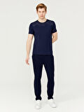 Lacivert Slim Fit Pamuklu Tişört