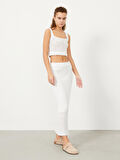Ekru Regular Fit Pamuklu Etek