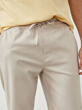 Bej Regular Fit Pamuklu Pantolon