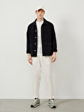 Gri Oversize Pamuklu Denim Ceket
