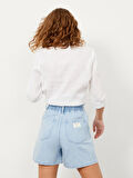 Mavi Regular Fit Pamuklu Denim Şort