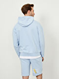 Mavi Oversize Pamuklu Sweatshirt