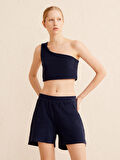 Lacivert Regular Fit Pamuklu Atlet