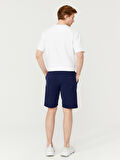 Lacivert Regular Fit Pamuklu Sweat Şort
