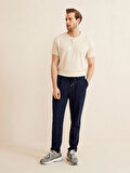 Lacivert Slim Fit Pamuklu Sweat Pantolon