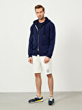Lacivert Oversize Pamuklu Sweatmont