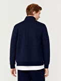Lacivert Slim Fit Pamuklu Sweatmont
