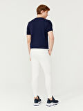 Ekru Slim Fit Pamuklu Sweat Pantolon