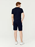 Lacivert Regular Fit Pamuklu Sweat Şort