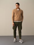 Xint Camel Pamuklu Regular Fit Basic Kazak