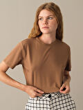 Xint Camel Regular Fit Modal Basic Crop