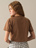 Xint Camel Regular Fit Modal Basic Crop