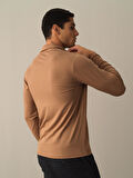 Xint Camel Slim Fit Modal Basic Tişört