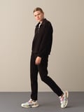 Xint Siyah Pamuklu Oversize Sweatshirt
