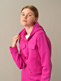 Xint Fuşya Pamuklu Oversize Sweatshirt