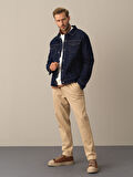 Xint Lacivert Regular Fit Denim Ceket