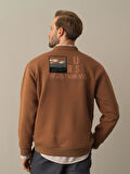 Xint Camel Oversize Baskılı Sweatshirt