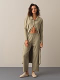 Xint Yeşil Oversize Triko Pantolon