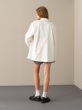 Xint Ekru Pamuklu Oversize Blazer Ceket