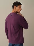 Xint Mor Oversize Baskılı Tişört