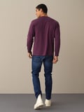 Xint Mor Oversize Baskılı Tişört