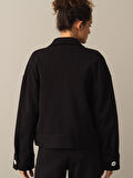 Xint Siyah %100 Pamuk Oversize Ceket