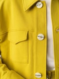 Xint Sarı %100 Pamuk Oversize Ceket