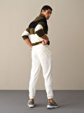 Xint Beyaz Regular Fit Polar Sweat Pantolon