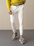 Xint Beyaz Pamuklu Jogger Pantolon