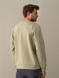 Xint Yeşil Slim Fit Baskılı Sweatshirt