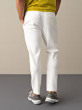 Xint Beyaz Pamuklu Sweat Pantolon