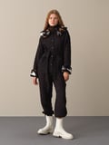 Xint Siyah Kürklü Oversize Ceket