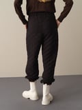 Xint Siyah Oversize Kapitone Pantolon