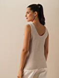 Taş Rengi Regular Fit Pamuklu Atlet