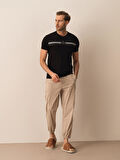 Siyah Slim Fit Pamuklu Tişört