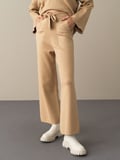 Xint Bej Regular Fit Triko Pantolon