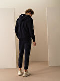 Lacivert Slim Fit Pamuklu Sweatmont