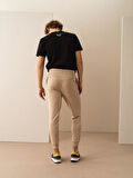 Taş Rengi Slim Fit Pamuklu Pantolon