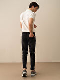 Siyah Slim Fit Pamuklu Denim Pantolon