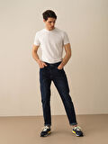 Lacivert Slim Fit Pamuklu Denim Pantolon