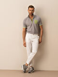 Beyaz Slim Fit Pamuklu Pantolon