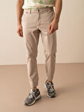 Taş Rengi Slim Fit Pamuklu Pantolon