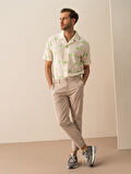 Taş Rengi Slim Fit Pamuklu Pantolon