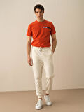 Ekru Regular Fit Pamuklu Sweat Pantolon