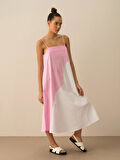 Pembe Regular Fit Pamuklu Elbise