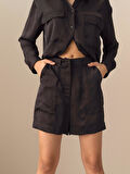 Siyah Oversize  Şort