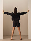 Siyah Oversize  Şort