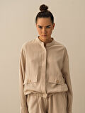 Taş Rengi Oversize Ceket